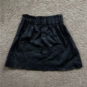 Zara faux leather black skirt